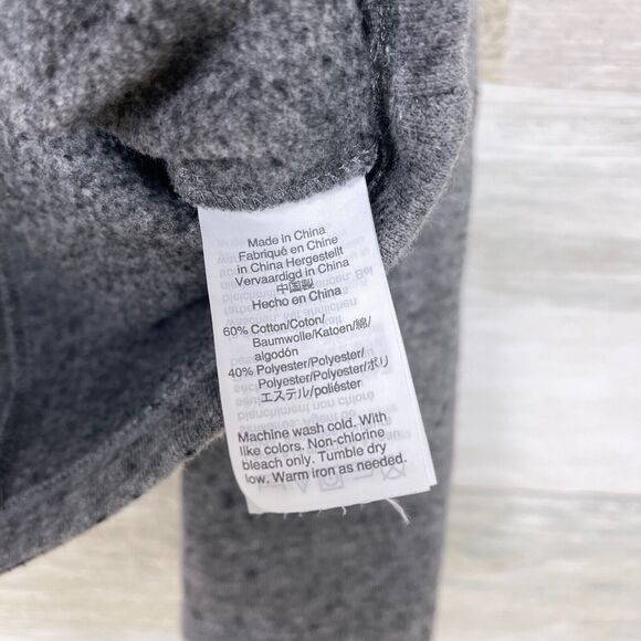 J Crew Mercantile Ruffle Sweatshirt Sweater Gray Round Neck Casual Womens Small - Picture 6 of 7